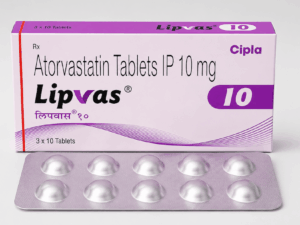 Atorvastatin 10 mg tablet (Lipvas)